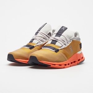 SOLD Cloudnova in Cumin & Flame
On running shoes